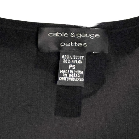 Vintage Cable & Gauge black fitted ribbed sleeveless tank top - Picture 6 of 9